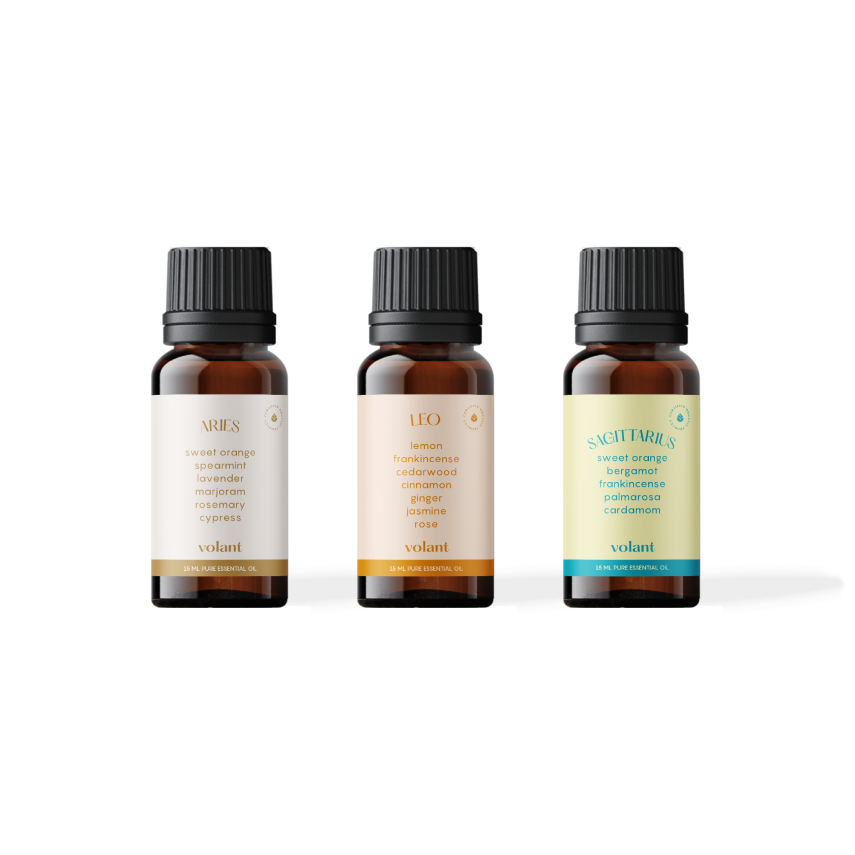 Fire Element Zodiac Essential Oil Trio