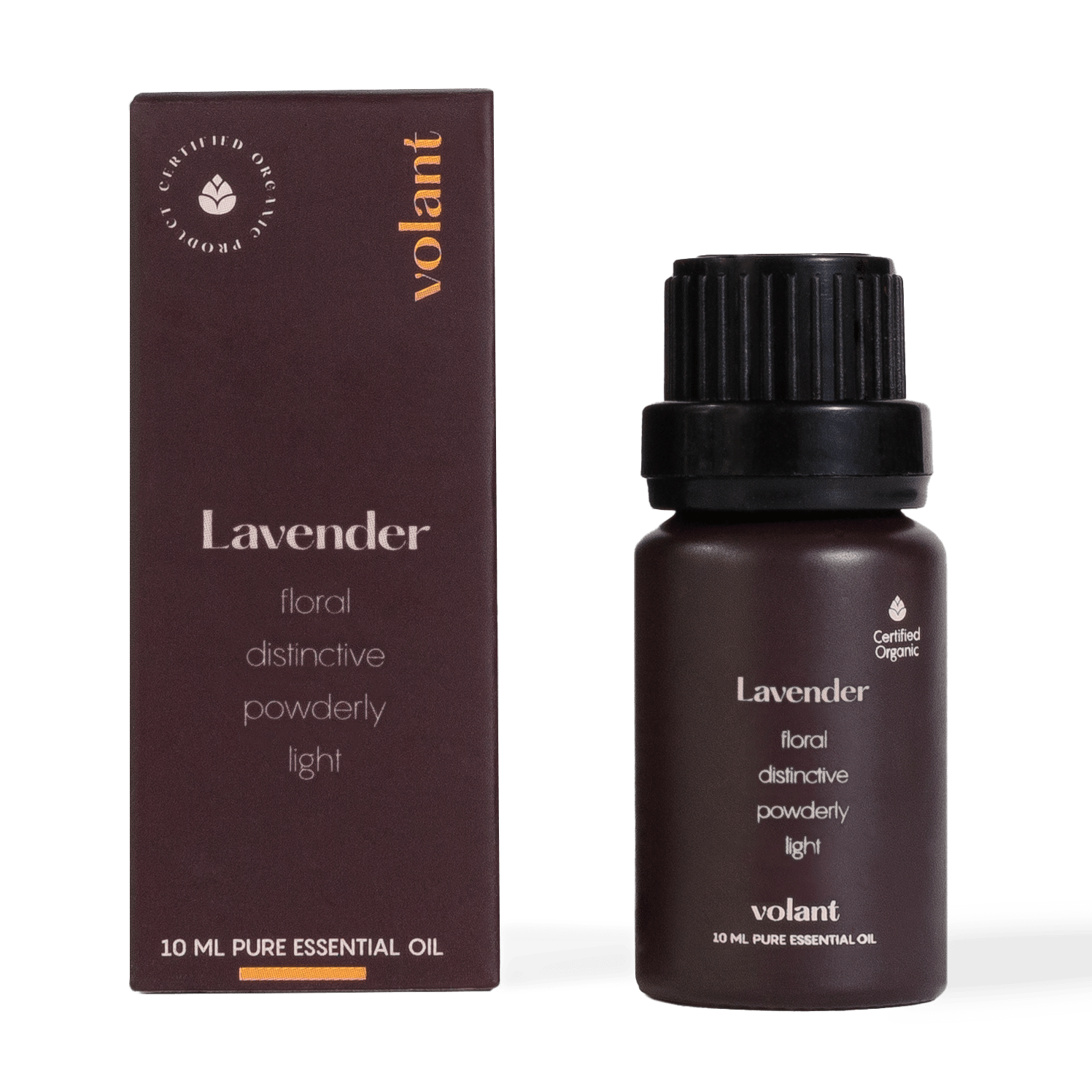 volant organic lavender essential oil bottle packaging that promotes relaxation and better sleep