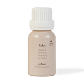 volant relax æterisk olieblanding lavet af ren Palma Rosa, Ylang Ylang, Eucalyptus og Grapefrugt