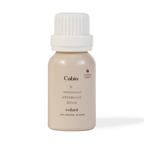 volant cabin essential oil blend made with fresh Fir, Cedarwood, Spruce, and Sandalwood