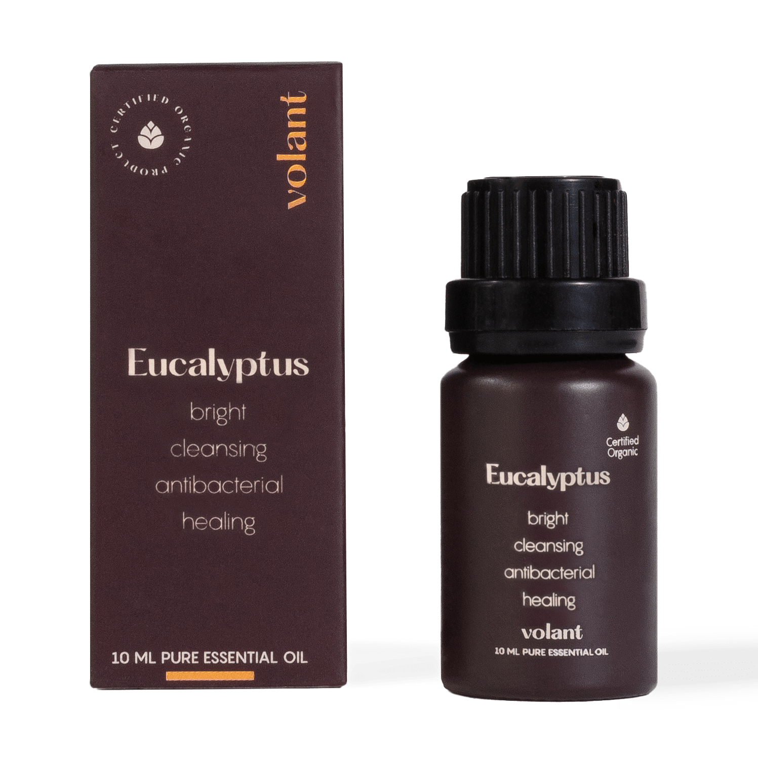volant økologisk eukalyptus æterisk olie flaskeemballage til at lindre tilstoppet næse