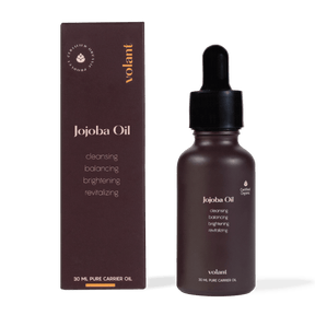 volant jojoba oil carrier oil packaging. best for hair and skin