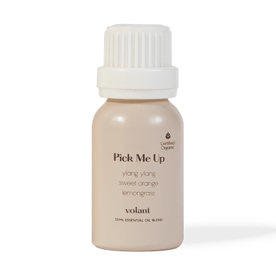 volant pick me up essential oil blend made with pure Sweet Orange, Lemongrass, and Ylang Ylang