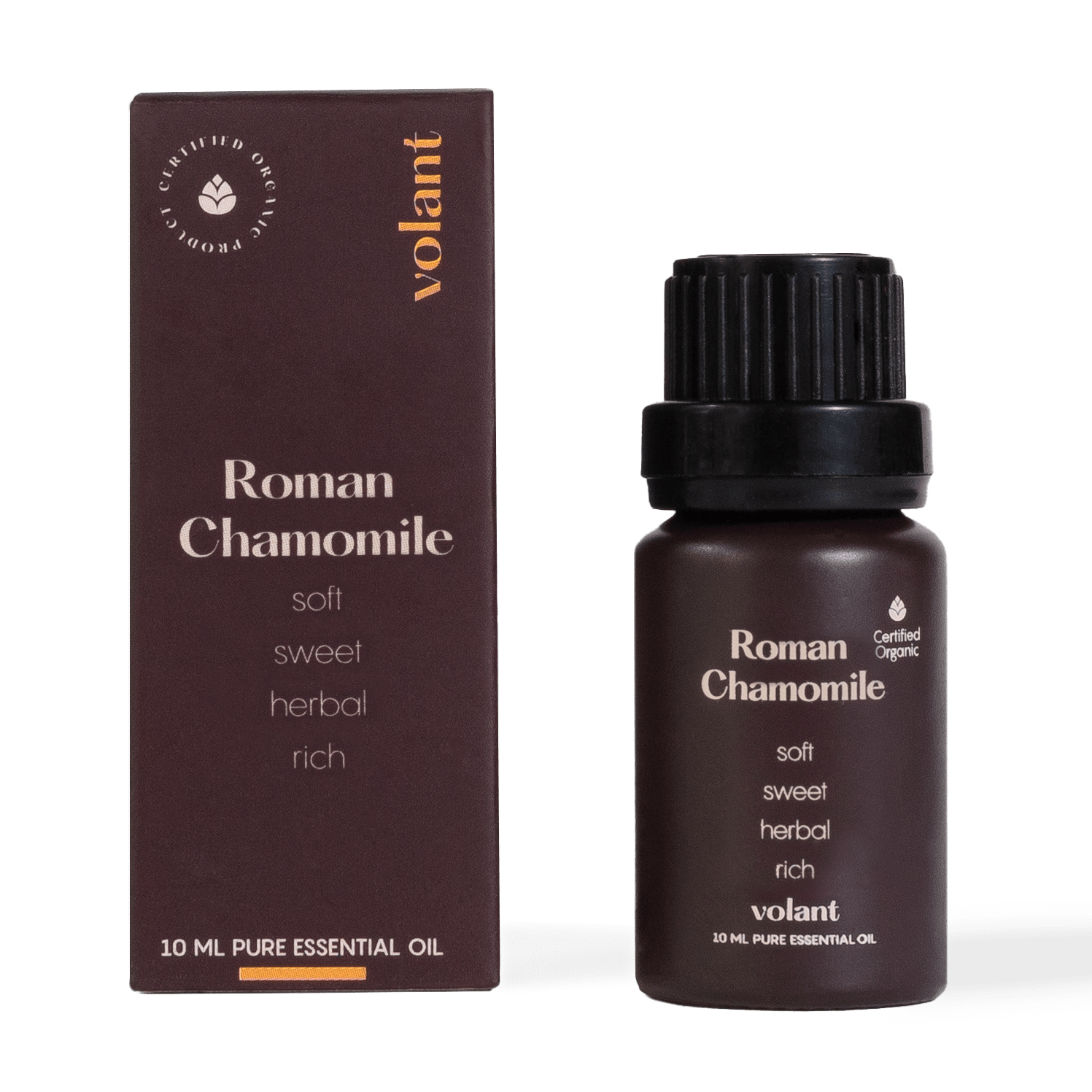 volant organic roman chamomile essential oil bottle packaging skin impurities like acne