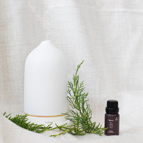 volant white diffuser using organic spruce essential oil for nature like smell in your  home