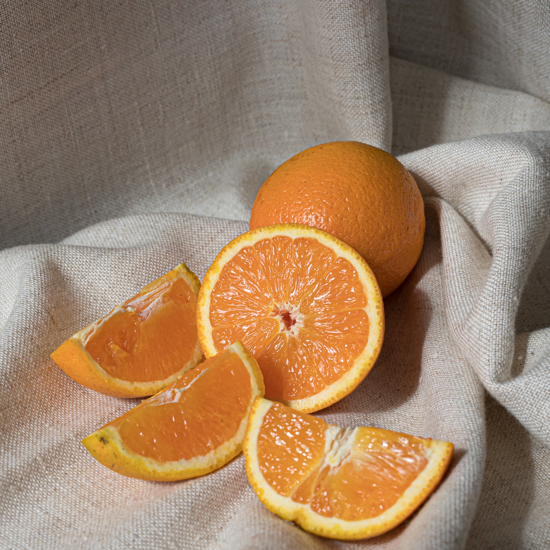 sweet orange fruit sliced